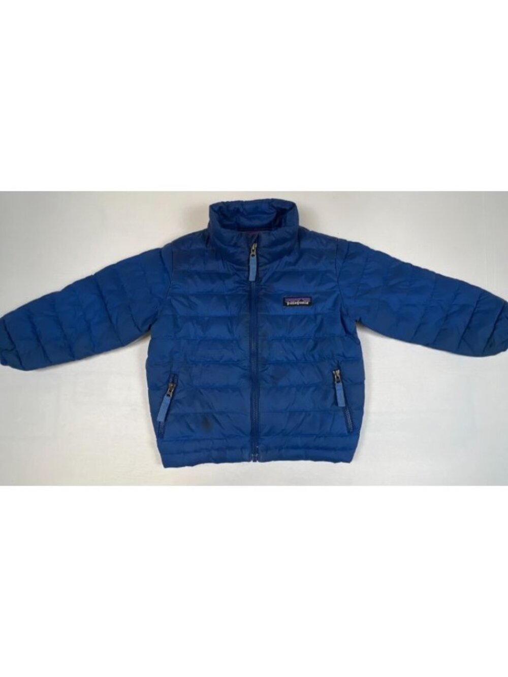 Patagonia Boys 2T Blue Down Sweater Puffer Jacket Full Zip Quilted Insulated